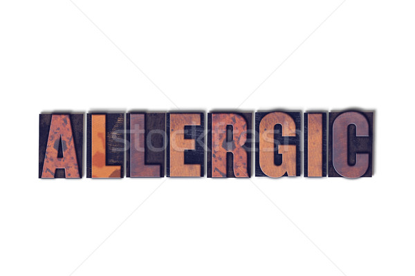 Allergique isolé mot écrit vintage [[stock_photo]] © enterlinedesign