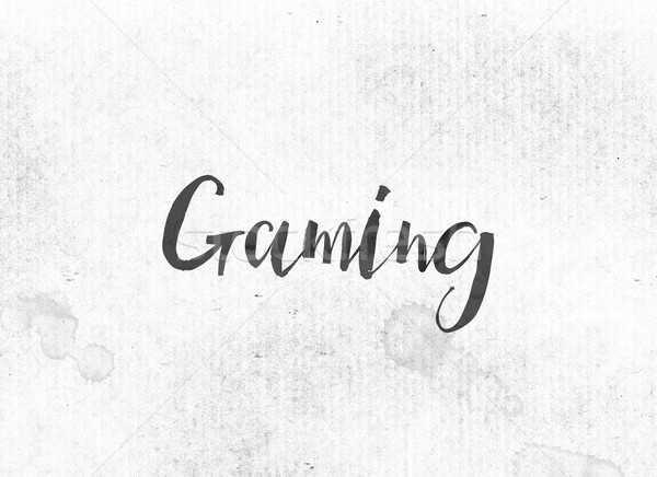 Stock photo: Gaming Concept Painted Ink Word and Theme