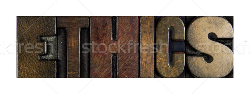 éthique mot écrit vintage type [[stock_photo]] © enterlinedesign