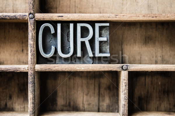 Cure Letterpress Type in Drawer Stock photo © enterlinedesign