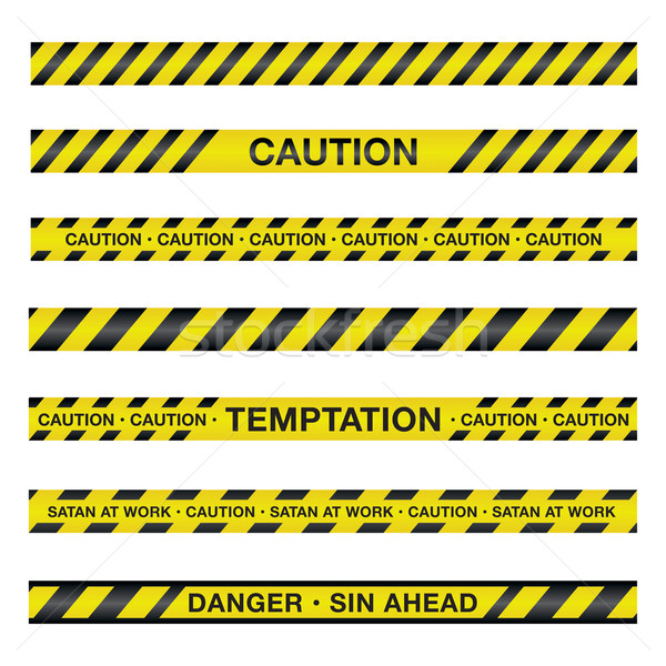 Spiritual Caution Tape Illustration Stock photo © enterlinedesign