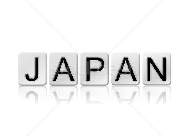 Сток-фото: Япония · изолированный · плиточные · письма · слово · написанный
