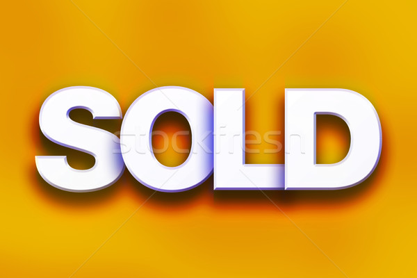 Sold Concept Colorful Word Art Stock photo © enterlinedesign