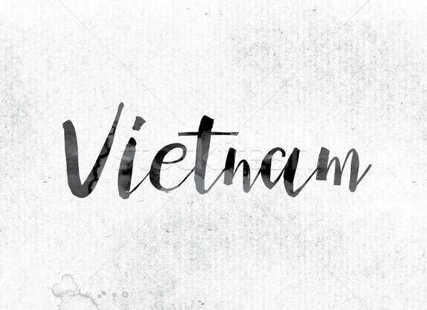 Vietnam Concept Painted in Ink Stock photo © enterlinedesign
