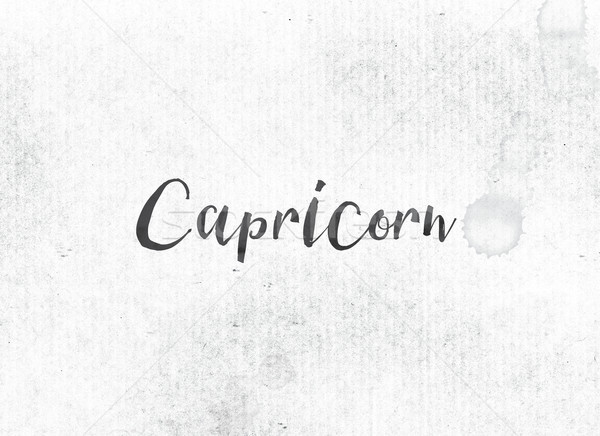 Capricorn Concept Painted Ink Word and Theme Stock photo © enterlinedesign