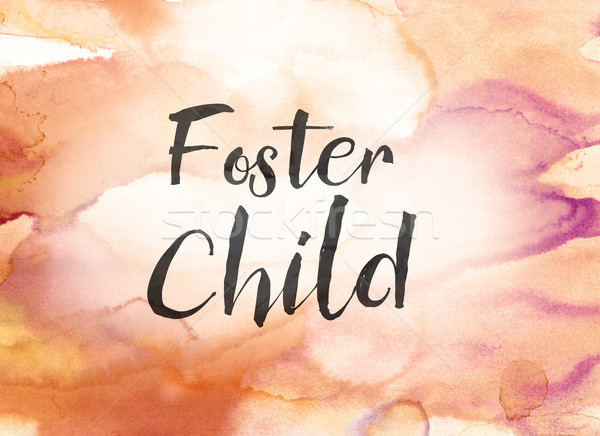Foster Child Concept Watercolor and Ink Painting Stock photo © enterlinedesign