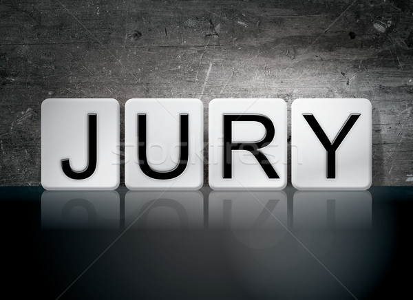Stock photo: Jury Tiled Letters Concept and Theme