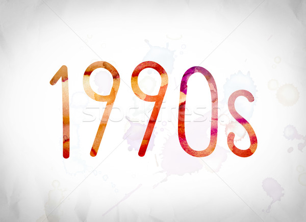 1990s Concept Watercolor Word Art Stock photo © enterlinedesign