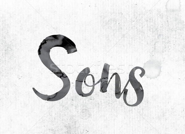 Sons Concept Painted in Ink Stock photo © enterlinedesign