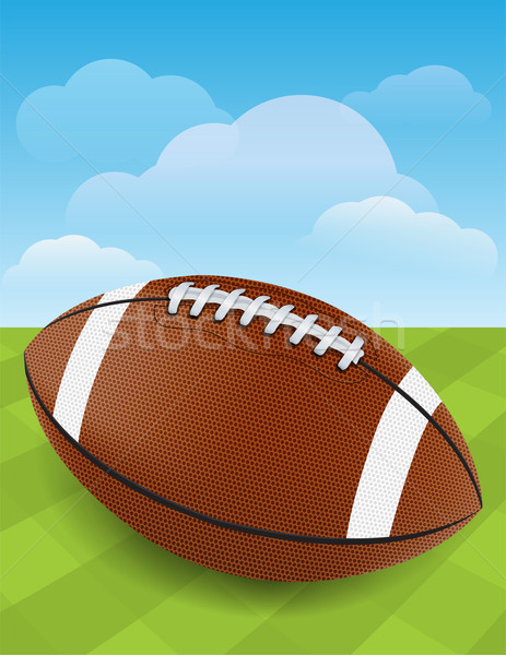 Football on Green Grass Stock photo © enterlinedesign