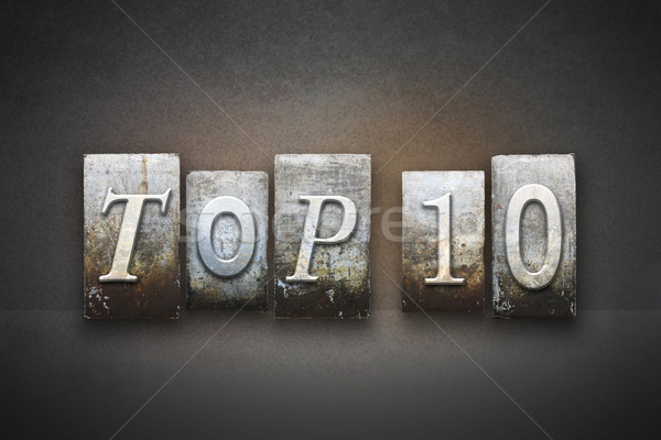 Top 10 Letterpress Stock photo © enterlinedesign