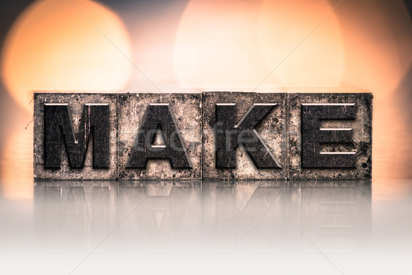 Make Concept Vintage Letterpress Type Stock photo © enterlinedesign