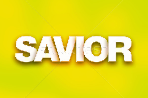 Salvador colorido palavra arte escrito branco Foto stock © enterlinedesign
