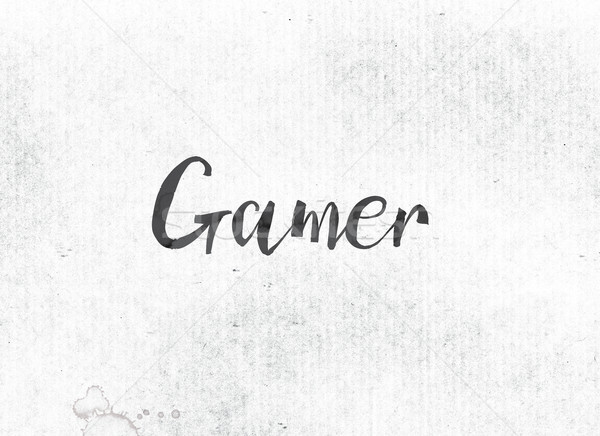 Gamer Concept Painted Ink Word and Theme Stock photo © enterlinedesign