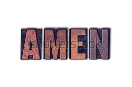 Purim Concept Isolated Letterpress Type Stock photo © enterlinedesign