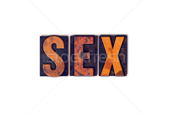 Sexe isolé type mot écrit Photo stock © enterlinedesign