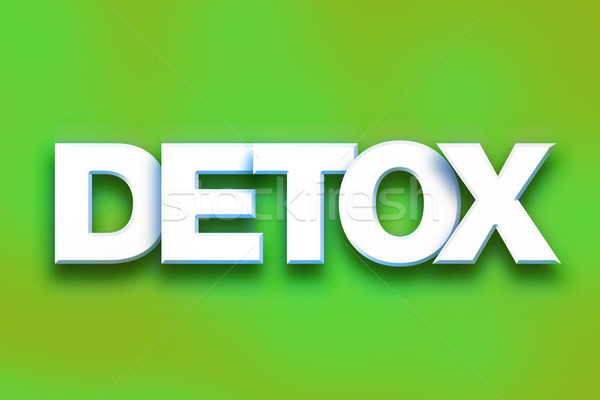 Detoxikáló színes szó művészet írott fehér Stock fotó © enterlinedesign