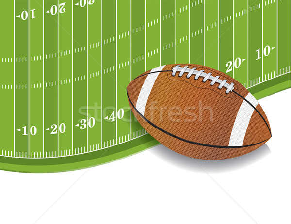 American Football Field and Ball Background Stock photo © enterlinedesign