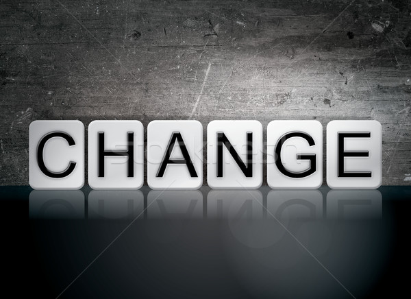 Change Tiled Letters Concept and Theme Stock photo © enterlinedesign