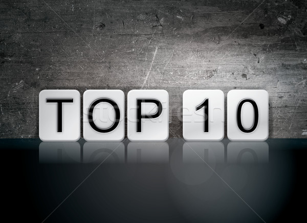 Top 10 Tiled Letters Concept and Theme Stock photo © enterlinedesign