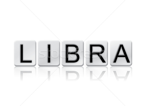 Libra Concept Tiled Word Isolated on White Stock photo © enterlinedesign