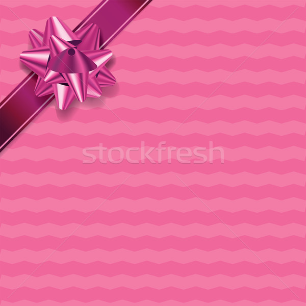 Pink Chevron Pattern Present Background Stock photo © enterlinedesign