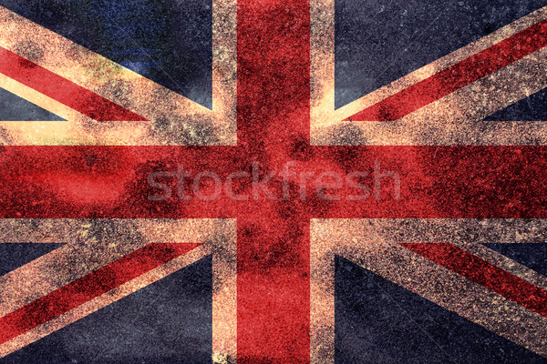 Stockfoto: Union · jack · grunge · vlag · groot-brittannië · vintage