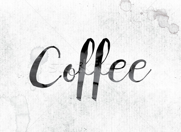 Coffee Concept Painted in Ink Stock photo © enterlinedesign