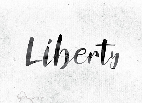 Liberty Concept Painted in Ink Stock photo © enterlinedesign