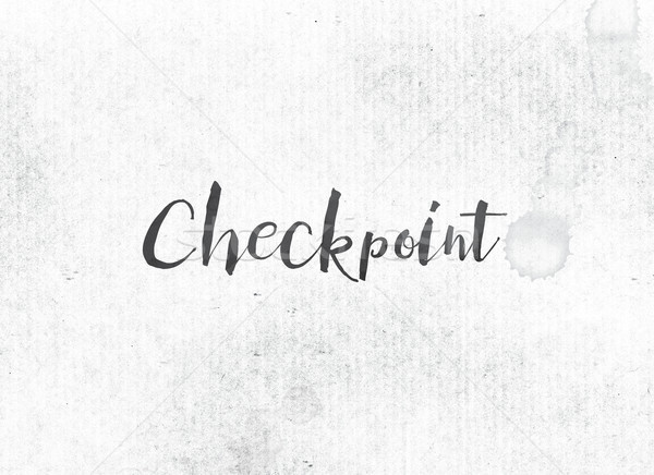 Checkpoint Concept Painted Ink Word and Theme Stock photo © enterlinedesign