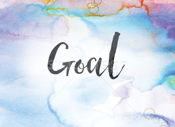 Goal Concept Watercolor and Ink Painting Stock photo © enterlinedesign