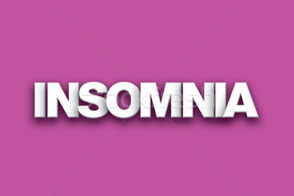 Insomnia Theme Word Art on Colorful Background Stock photo © enterlinedesign