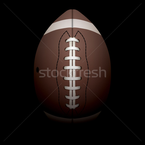 Realistyczny pionowy amerykański piłka nożna ilustracja czarny Zdjęcia stock © enterlinedesign
