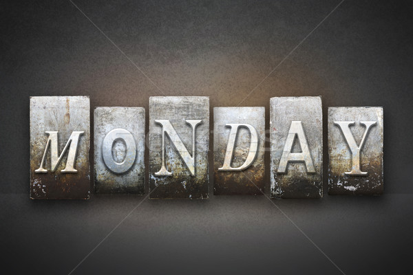 Monday Letterpress Stock photo © enterlinedesign