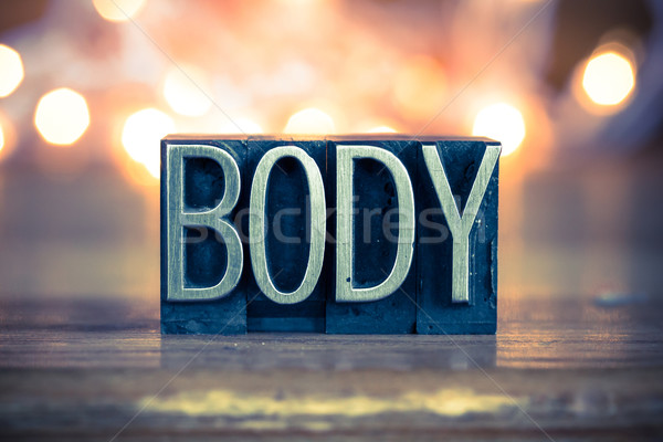 Body Concept Metal Letterpress Type Stock photo © enterlinedesign