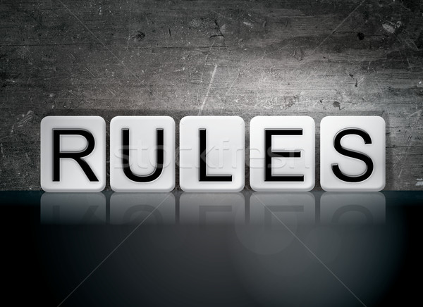 Rules Tiled Letters Concept and Theme Stock photo © enterlinedesign