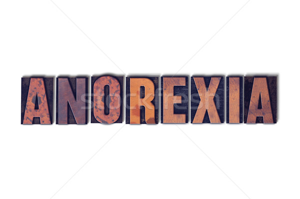 Anorexia izolat cuvant scris epocă Imagine de stoc © enterlinedesign