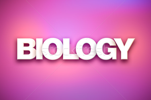 Biology Theme Word Art on Colorful Background Stock photo © enterlinedesign