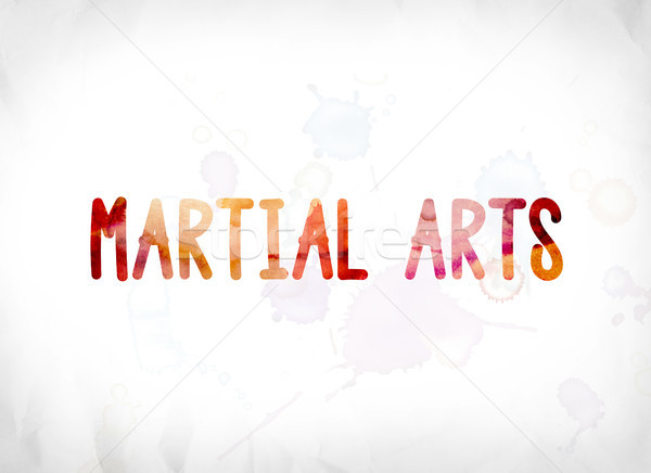 Marial Arts Concept Painted Watercolor Word Art Stock photo © enterlinedesign