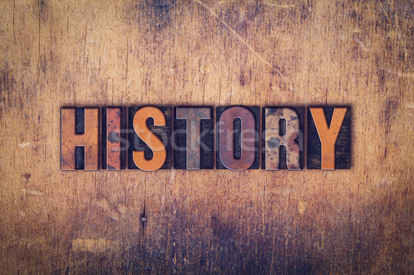 Storia legno tipo parola scritto Foto d'archivio © enterlinedesign