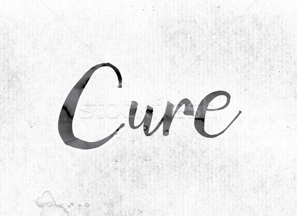 Cure Concept Painted in Ink Stock photo © enterlinedesign