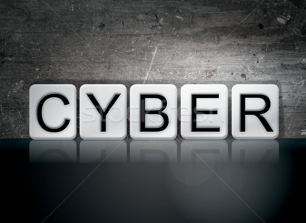 Cyber Tiled Letters Concept and Theme Stock photo © enterlinedesign