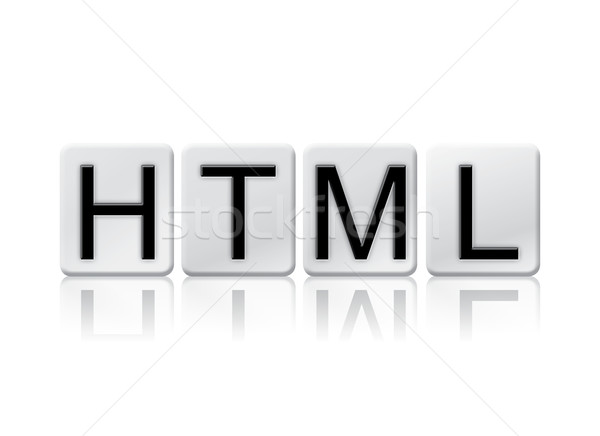 HTML Isolated Tiled Letters Concept and Theme Stock photo © enterlinedesign