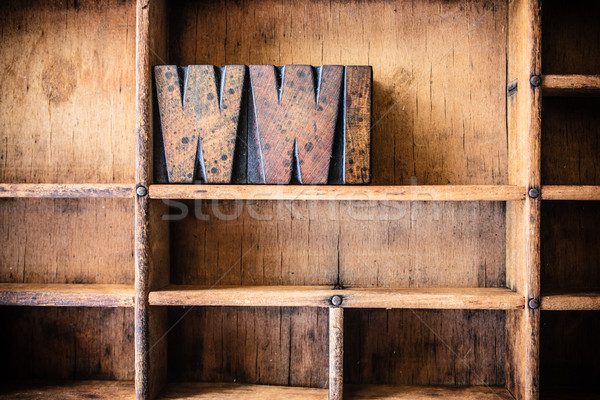 WWI Concept Wooden Letterpress Theme Stock photo © enterlinedesign