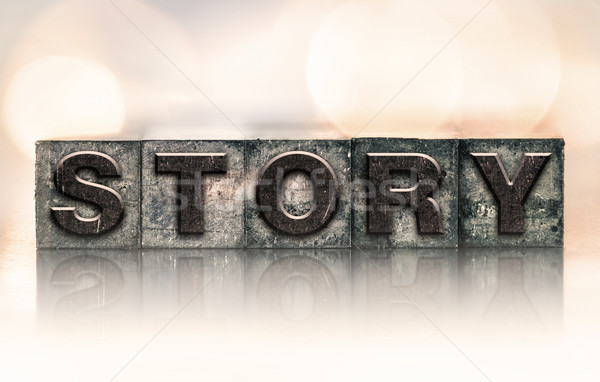 Story Concept Vintage Letterpress Type Stock photo © enterlinedesign