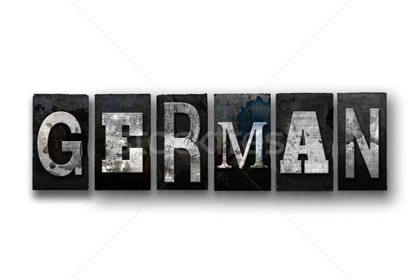 German Concept Isolated Letterpress Type Stock photo © enterlinedesign