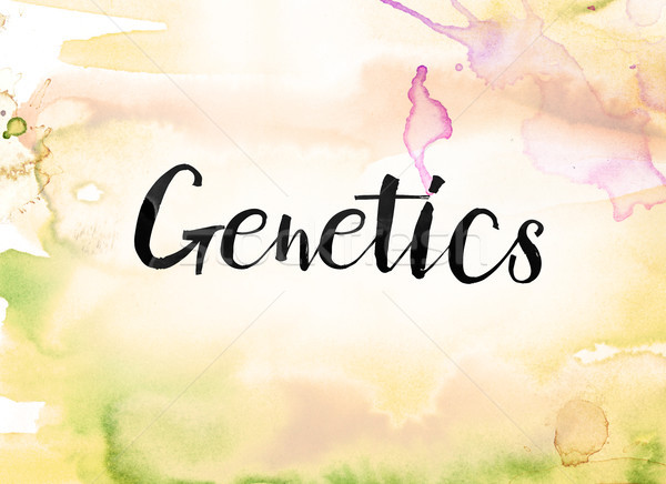 Genetics Concept Watercolor and Ink Painting Stock photo © enterlinedesign
