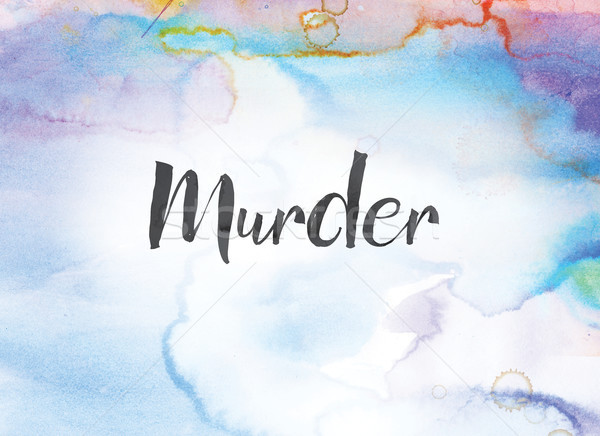 Murder Concept Watercolor and Ink Painting Stock photo © enterlinedesign