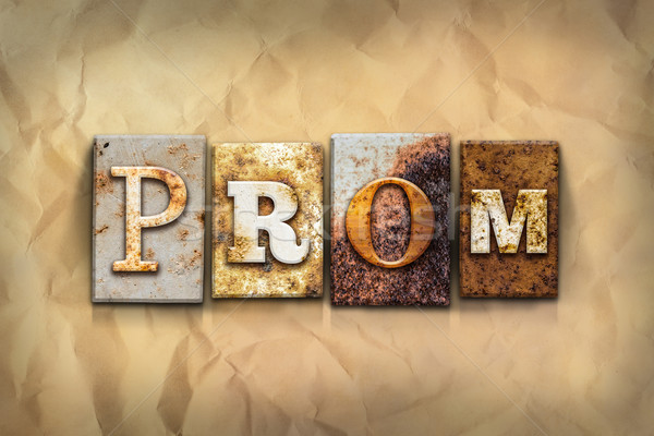 Prom Concept Rusted Metal Type Stock photo © enterlinedesign