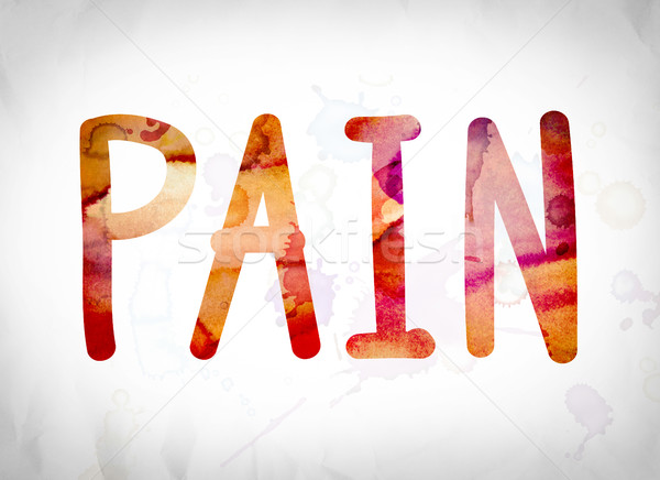 Pain Concept Watercolor Word Art Stock photo © enterlinedesign